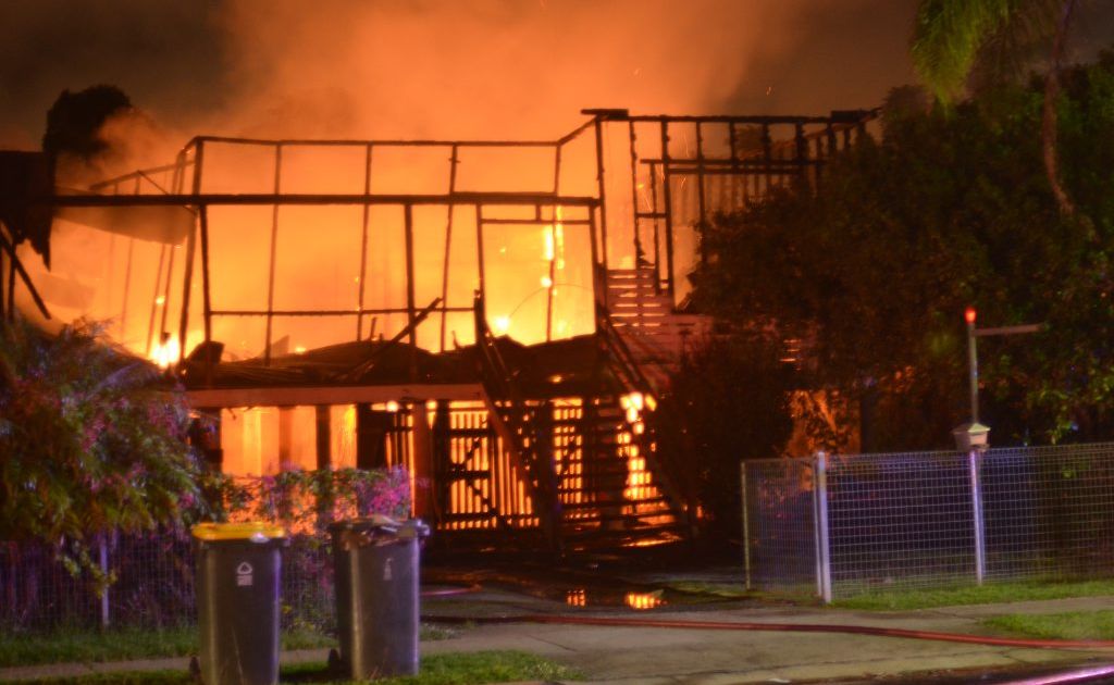 A fire which gutted a house in Churchill St spread to a neighbouring house. A fire which gutted a house in Churchill St spread to a neighbouring house.